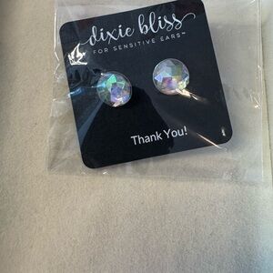 Iridescent Earrings for Sensitive Ears NWT Dixie Bliss stud Earrings